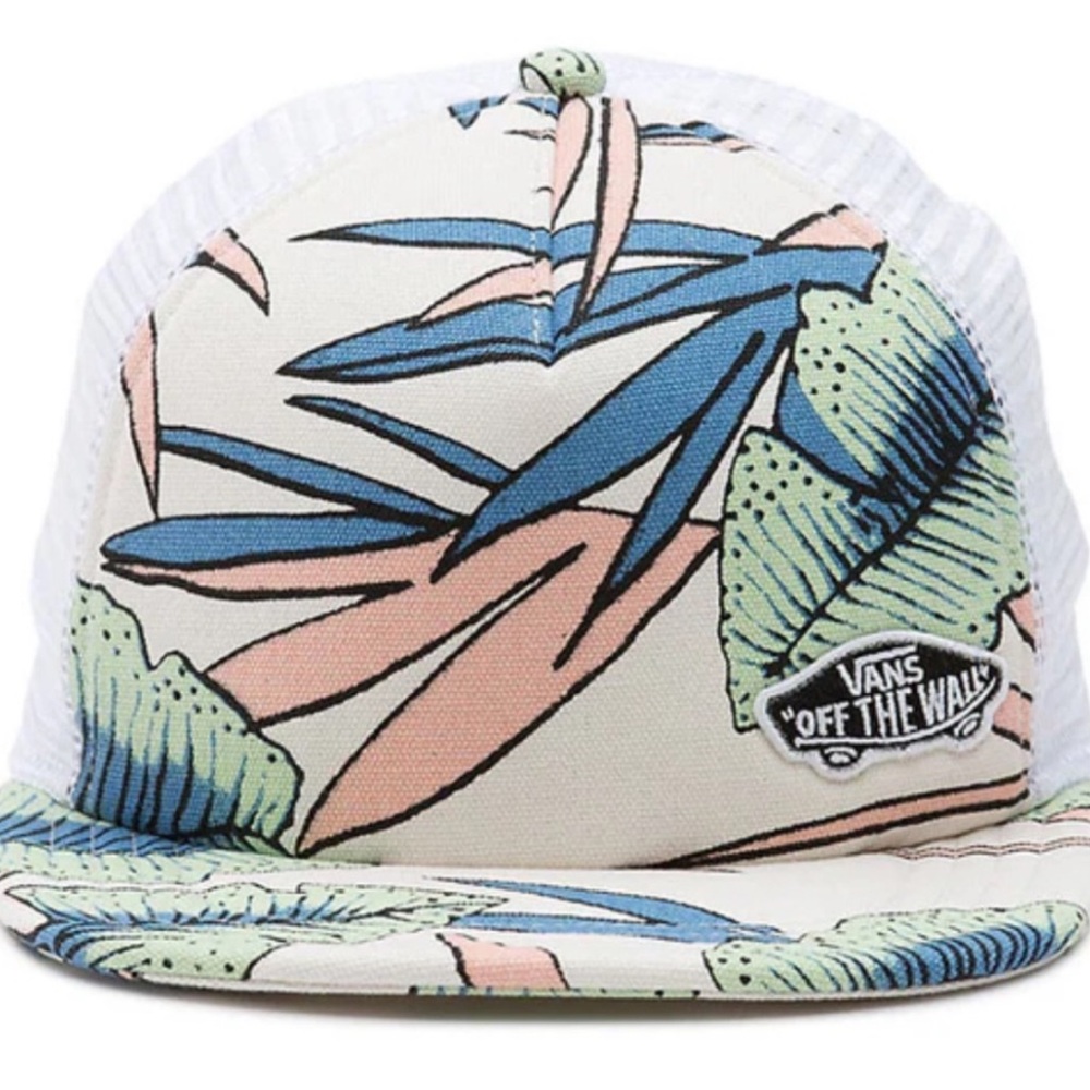 Vans Beach Bound Trucker Hat - White Sand Tropical - Picture 1 of 10